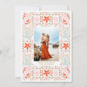 Carte photo Festive Bold Foliage Frame de Noël (Devant)