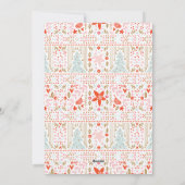 Carte photo Festive Bold Foliage Frame de Noël (Dos)