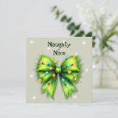 Carte photo festive de Noël avec ruban vert - Naug (Debout devant)