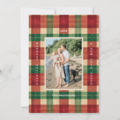 Carte photo Festive Plaid Holiday/Christmas (Devant)