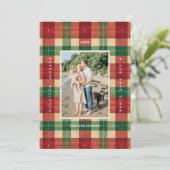 Carte photo Festive Plaid Holiday/Christmas (Debout devant)