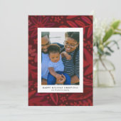Carte photo Festive Red Botanical Holiday (Debout devant)