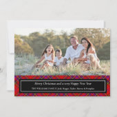Carte photo Festive Red Plaid Christmas (Devant)