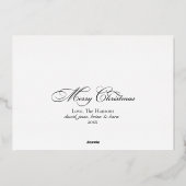 Carte photo Festive White Gold Botanical (Verso)