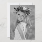 Carte photo Fête des mariées Merci (Dos)