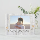 Carte Photo Fête des pères joyeuse du bois nautique (Debout devant)