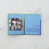 Carte Photo Fête des pères personnalisée Printemps vert  (Intérieur)