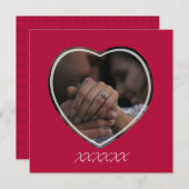 Carte photo fiançailles avec Vows (Devant / Derrière)