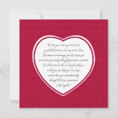 Carte photo fiançailles avec Vows (Dos)