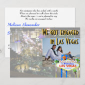 Carte photo Fiançailles Las Vegas (Devant / Derrière)