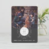 Carte photo fleuri de vacances de joint de bonne (Debout devant)