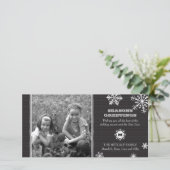 Carte Photo Flocon de Neige à Rayures (Debout devant)