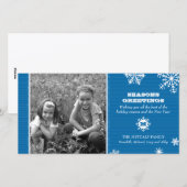 Carte photo flocon de neige à rayures (Devant / Derrière)