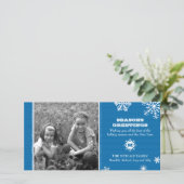 Carte photo flocon de neige à rayures (Debout devant)