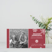 Carte photo flocon de neige à rayures (Debout devant)