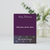 Carte photo flocon de neige violet (Debout devant)