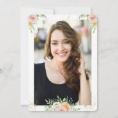 Carte photo floral aquarelle (Dos)