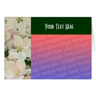 Carte photo floral aux fleurs blanches