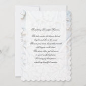 Carte photo floral blanc doux Memorial Service (Dos)