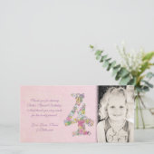 Carte photo floral de Merci de 4ème anniversaire (Debout devant)