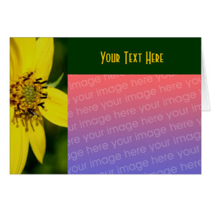 Carte photo floral de tournesol jaune