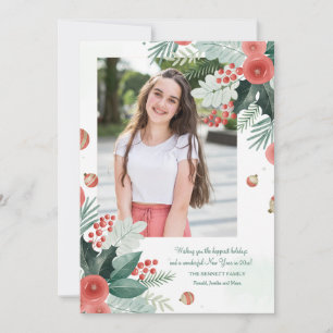 Carte photo Floral de vacances Watercolor