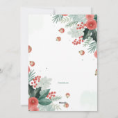 Carte photo Floral de vacances Watercolor (Dos)