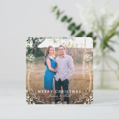 Carte photo floral doux de vacances (Debout devant)