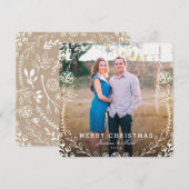 Carte photo floral doux de vacances (Devant / Derrière)