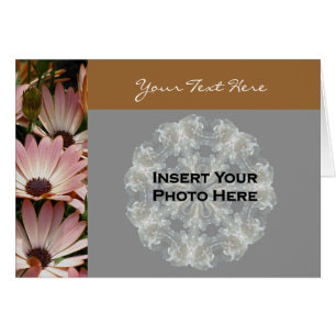 Carte photo floral rose africain