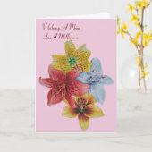 Carte photo florale jolies fleurs avec maman verse (Fleur jaune)