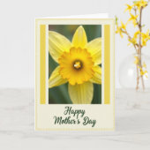 Carte photo florale rayée (Fleur jaune)