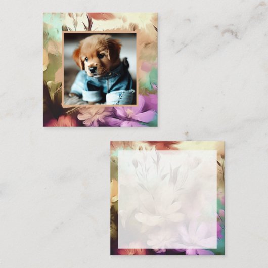 Carte photo florale spéciale (Devant / Derrière)