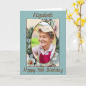 Carte Photo Florale Vintage à tout âge (Fleur jaune)