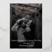 Carte photo Foil de Noël les plus agréables (Recto)