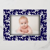 Carte photo Foil Faire-part de naissance (Recto)