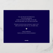 Carte photo Foil Faire-part de naissance (Verso)