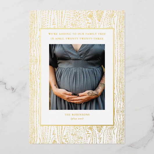 Carte photo Foil Family Tree Pregnany (Recto)