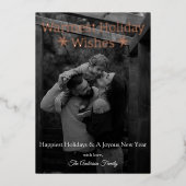 Carte photo Foil pour les fêtes les plus chaudes (Recto)