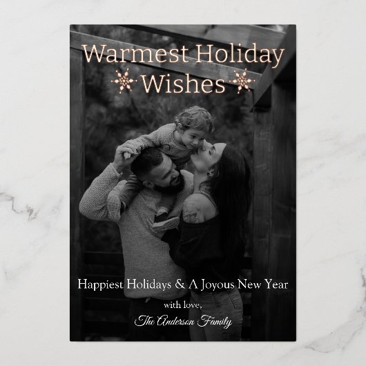 Carte photo Foil pour les fêtes les plus chaudes (Recto)