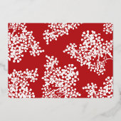 Carte photo Foil Script Joyeux Noel Red Berries (Verso)