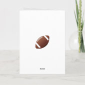 Carte Photo Football Américain Merci Coach (Dos)