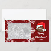 Carte photo - Football de Noël (Devant / Derrière)