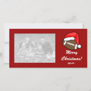 carte photo - Football de Noël