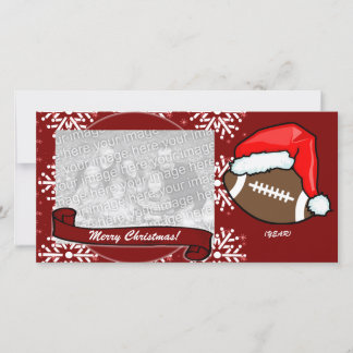 Carte Photo - Football de Noël