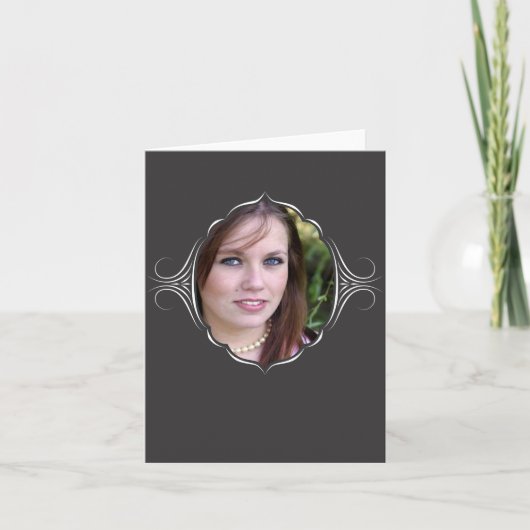 Carte Photo frame with tribal look. (Devant)