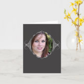 Carte Photo frame with tribal look. (Fleur jaune)