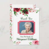 Carte photo funèbre de Merci (Devant / Derrière)