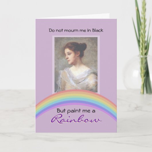 Carte photo funéraire personnalisable (vivant) (Devant)