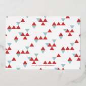Carte photo géométrique Foil Holiday - Rouge (Verso)